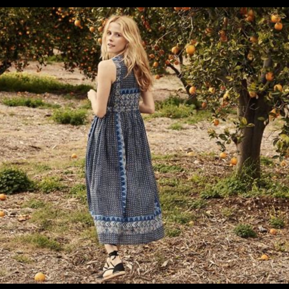Doen Tulsi Dress, Navy block print